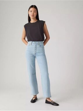 RIBCAGE STRAIGHT ANKLE WOMEN'S JEANS- all alone clean- light wash